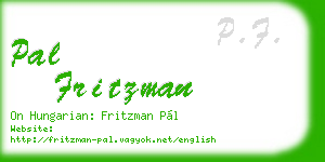pal fritzman business card